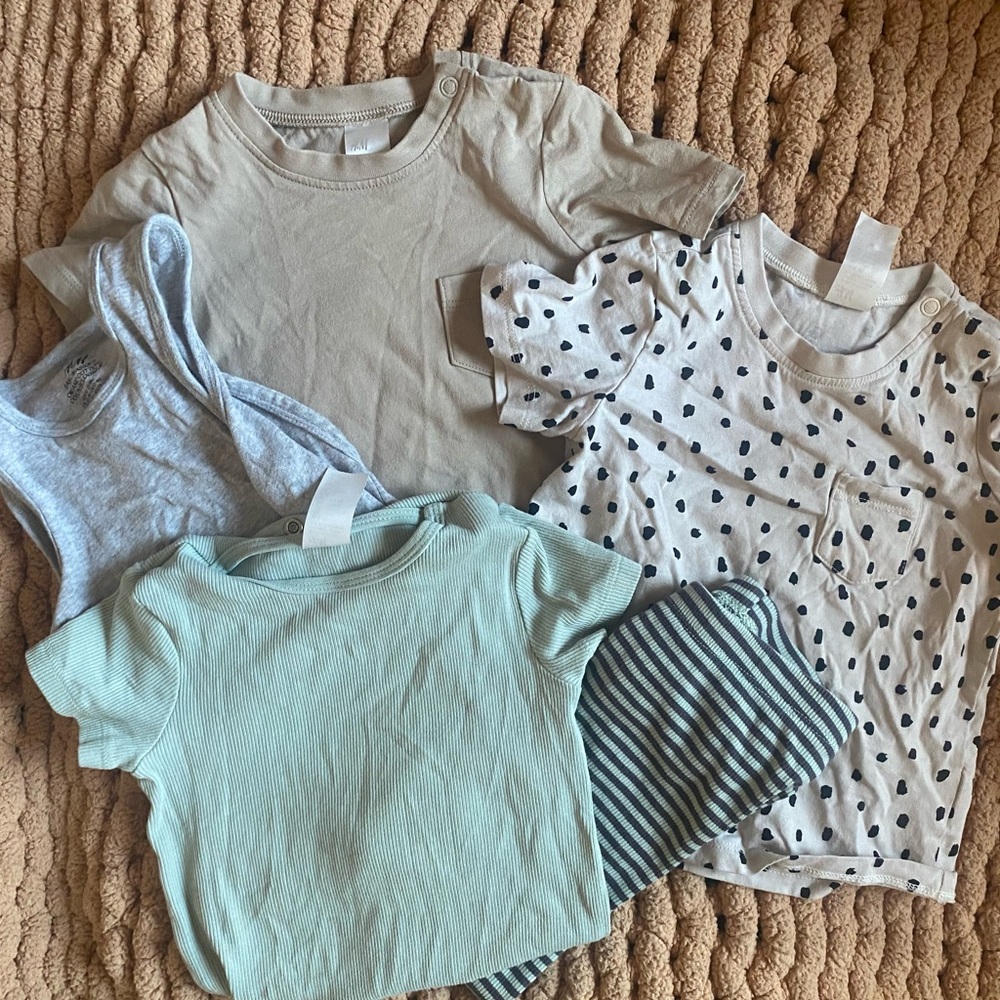 H&M 12 month baby boy bundle neutrals